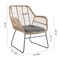 Manhattan Comfort Antibes 2.0 Steel Rattan 4-Piece Patio Conversation Set with Cushions in Grey OD-CV011-GY - alternate 4